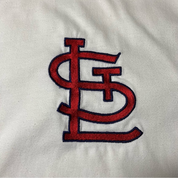 St Louis Cardinals Men's L White Jersey MLB Vintage Starter Blank Back - Picture 3 of 12